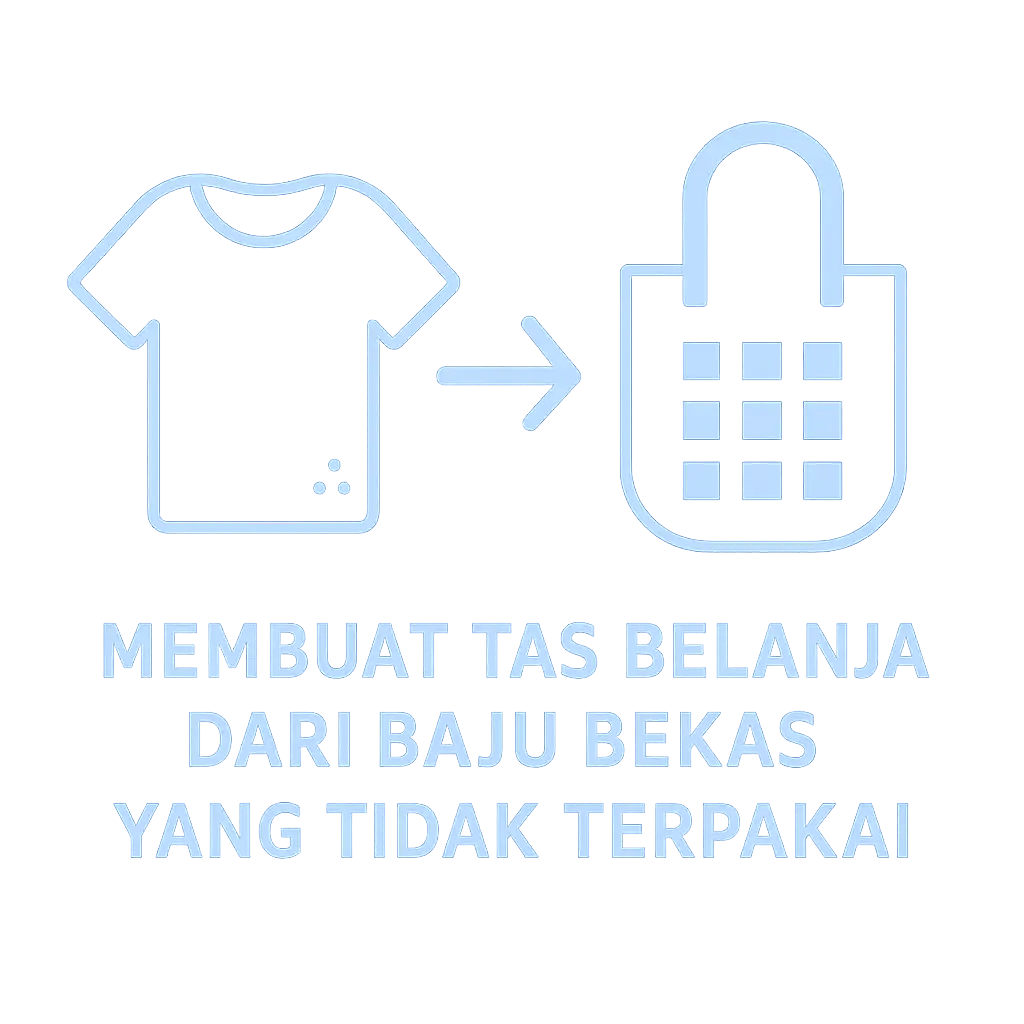 Membuat Tas Belanja dari Baju Bekas yang Tidak Terpakai